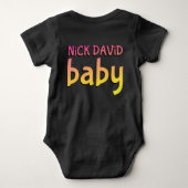 Nick DAViD baby - Black Dual-Sided Snap - T-Shirt Baby Strampler (Rückseite)