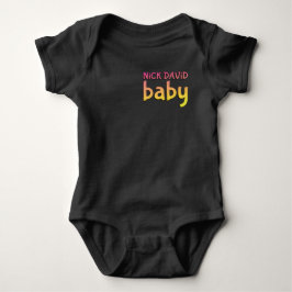 Nick DAViD baby - Black Dual-Sided Snap - T-Shirt Strampler