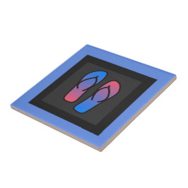 Nick DAViD - Blue Lagoon Flip Flops Tile Fliese