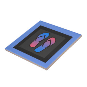 Nick DAViD - Blue Lagoon Flip Flops Tile Fliese