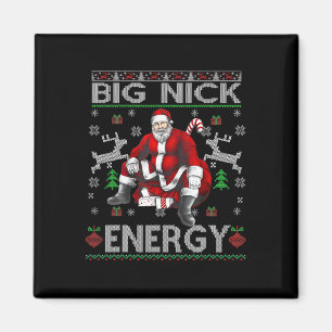 Nick Energy Funny Weihnachten Ugly Sater Men W Magnet