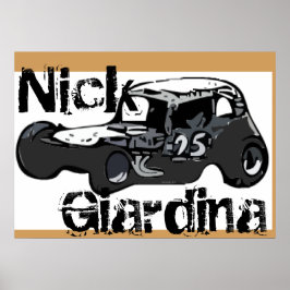 Nick Giardina Coupe Stockcar modifizierte Rennwage Poster