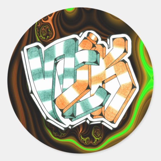 Nick ~ Graffiti Art Sticker 3 (Vorderseite)