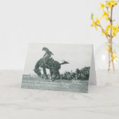 Nick Knight reiten T. Joe bei Cheyenne Frotier Day Karte (Gelbe Blume)