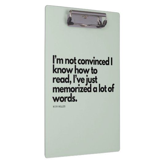 Nick Miller Zitat Klemmbrett (Rechts)