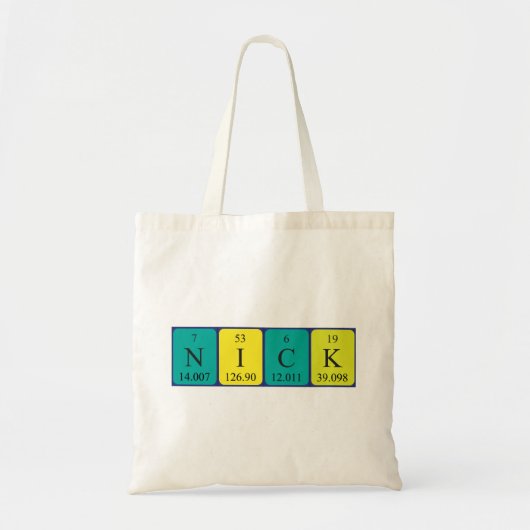 Nick Periodischer Tabellenname Tragetasche (Vorne)