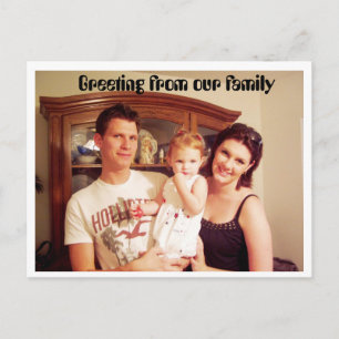 Nick UND FAMILIE, Gruß aus unserer Familie Postkarte