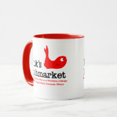 Nicke Fischmarkt, Chicago und Rosement, Illinois Tasse (Vorderseite Links)