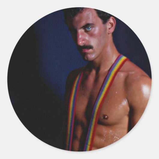 Nicke Schatten Runder Aufkleber (Vorderseite)