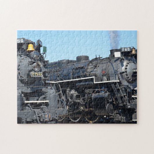 Nickel Plate Road 759 und 765 Dampfzug Motor Train Puzzle (Horizontal)