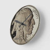 Nickel Runde Wanduhr (Winkel)