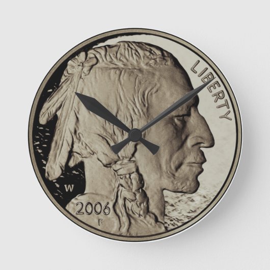 Nickel Runde Wanduhr (Vorderseite)