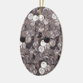 Nickelmünzen Grafisch Keramik Ornament (Links)