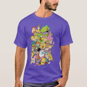 Nickelodeon 90er Charaktere Pile Up Mädchen T-Shirt