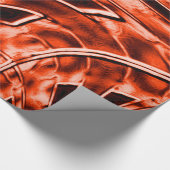 Nickelte Koralle und gedrehte Illusion Geschenkpapier (Ecke)