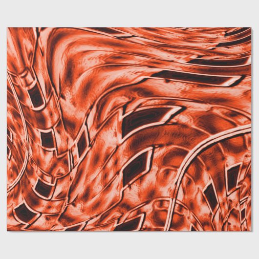 Nickelte Koralle und gedrehte Illusion Geschenkpapier (Flach)