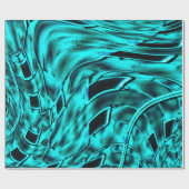 Nickelte und verdrehte Illusion, cyan etwas bläuli Geschenkpapier (Flach)