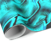 Nickelte und verdrehte Illusion, cyan etwas bläuli Geschenkpapier (Rolleneckpunkt)