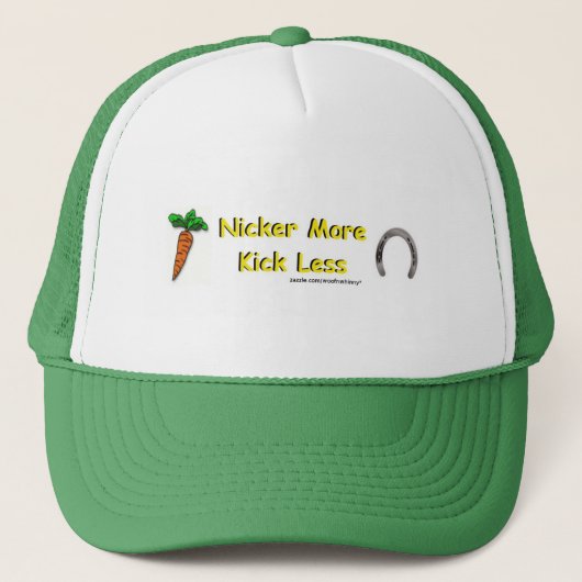 Nicker more, Kick Weniger Truckerkappe (Vorderseite)