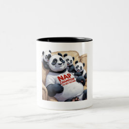 Nickerchen Champion - Funny Panda Vater Sleep Zweifarbige Tasse