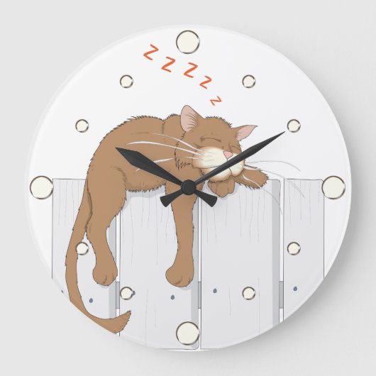 Nickerchen Clock Wall Clock Große Wanduhr (Vorderseite)