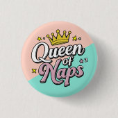 Nickerchen-Dame, Mama-Geschenk, lustiges Geschenk Button (Vorderseite)