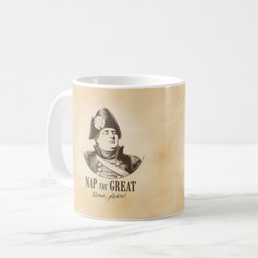 Nickerchen des Großen Napoleon Funny Kaffeetasse (Vorderseite Links)