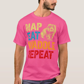 Nickerchen Eat Waddle Wombat Besitzer Australische T-Shirt