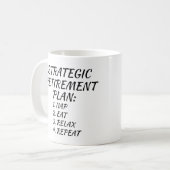 Nickerchen für den strategischen Ruhestand Eat Rel Kaffeetasse (Vorderseite Links)