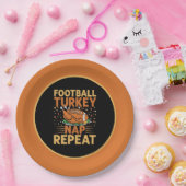 Nickerchen "Fußball-Truthahn" wiederholt Wortart E Pappteller (Party)