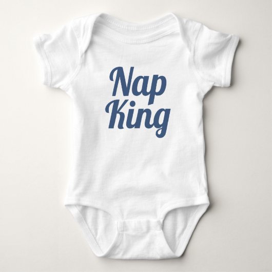 Nickerchen King Boy Blue Slogan | Baby Bodysuit Baby Strampler (Vorderseite)