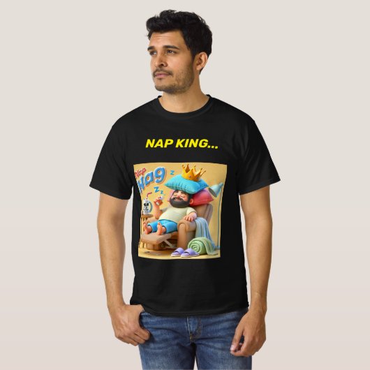 Nickerchen King Kissen Crown Shirt Design. (Vorne ganz)