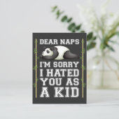 Nickerchen Lazy Schlafen Napping Kid Niedlich Pand Postkarte (Stehend Vorderseite)