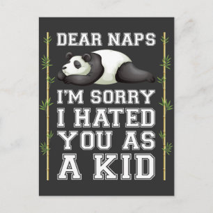 Nickerchen Lazy Schlafen Napping Kid Niedlich Pand Postkarte