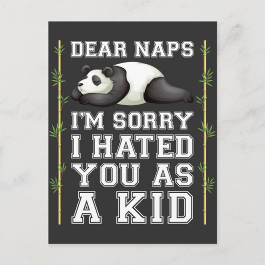 Nickerchen Lazy Schlafen Napping Kid Niedlich Pand Postkarte (Vorderseite)