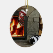Nickerchen machen durch den Kamin Keramikornament (Rechts)