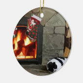 Nickerchen machen durch den Kamin Keramikornament (Links)