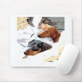 Nickerchen machende Hunde Mousepad (Mit Mouse)