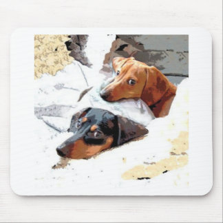 Nickerchen machende Hunde Mousepad