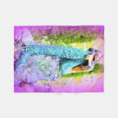 Nickerchen machende Meerjungfrau-Fleecedecke Fleecedecke (Vorderseite (Horizontal))