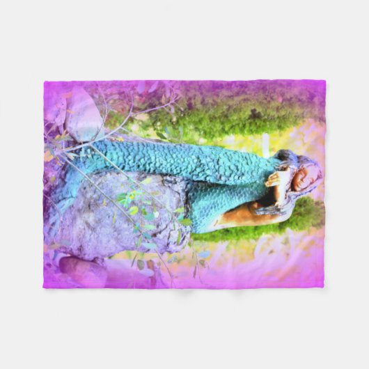 Nickerchen machende Meerjungfrau-Fleecedecke Fleecedecke (Vorderseite (Horizontal))