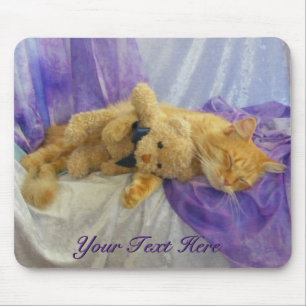 Nickerchen machende Miezekatze Mousepad