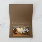 Nickerchen machender Dachshund auf "gerade weil" Karte (Innenseite)