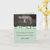 Nickerchen machender golden retriever-Welpe Karte (Gelbe Blume)