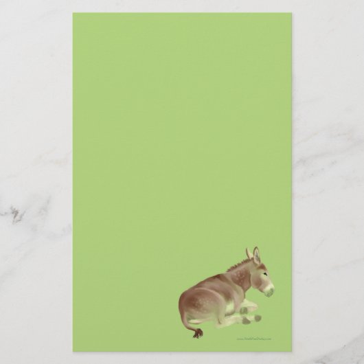 Nickerchen machendes Esel-Briefpapier Briefpapier (Vorderseite)