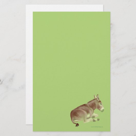 Nickerchen machendes Esel-Briefpapier Briefpapier (Vorne/Hinten)