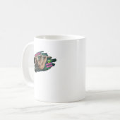 Nickerchen macht sich nie Sorgen, wenn er sich bew Kaffeetasse (Vorderseite Links)