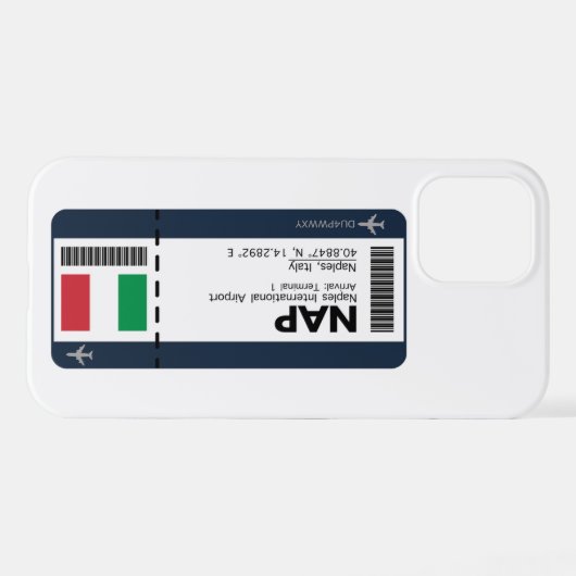 NICKERCHEN Neapel Boarding Pass - Neapel Ticket iPhone Hülle (Rückseite (Horizontal))