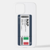 NICKERCHEN Neapel Boarding Pass - Neapel Ticket iPhone Hülle (Rückseite)