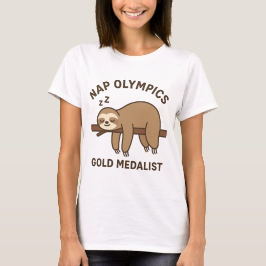 Nickerchen Olympia Gold Medalist T - Shirt - Funny (Vorderseite)